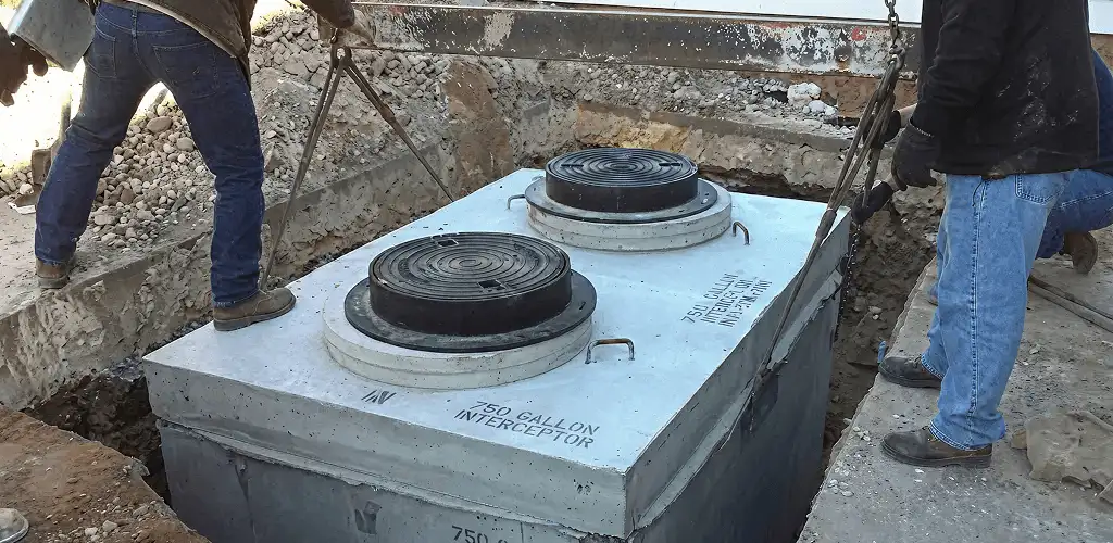 Grease trap installation for a commercial property drainage system in Phoenix, AZ